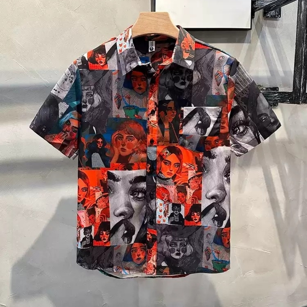 Pop Art Collage Print Shirt